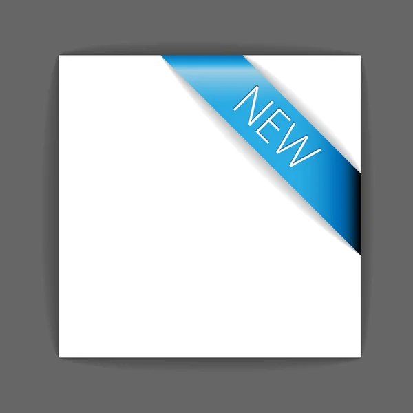 Nouveau ruban d'angle bleu — Image vectorielle