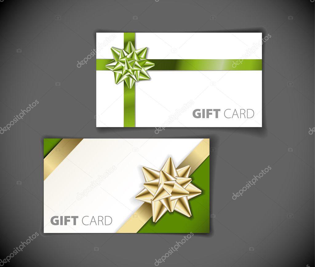 Set of modern gift card templates