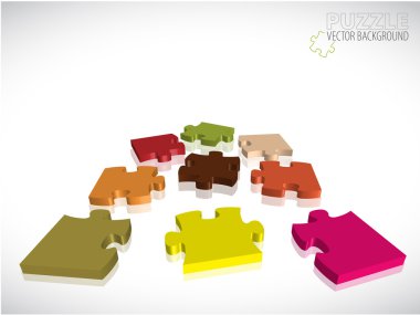 Abstract background with puzzle clipart