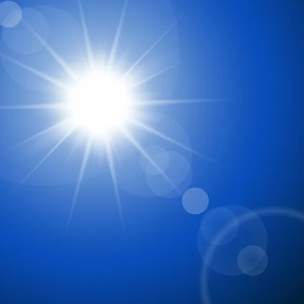 뜨거운 여름 태양 — 스톡 벡터