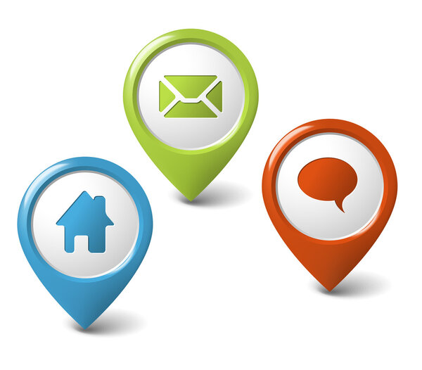 Set of round 3D pointers