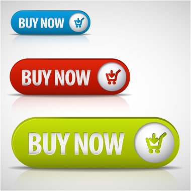 set of buy now buttons clipart
