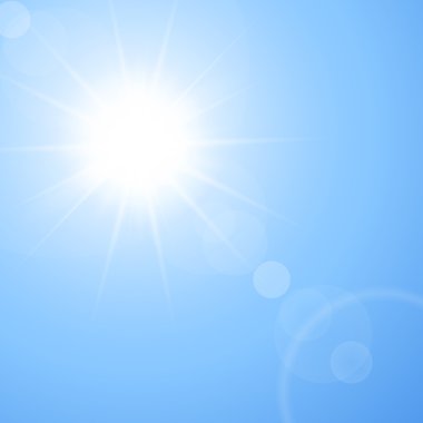 Sıcak yaz güneşi - soyut vektör arkaplanı