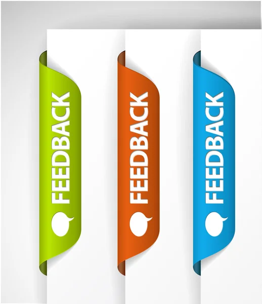 Etiquetas de feedback Etiquetas — Vetor de Stock
