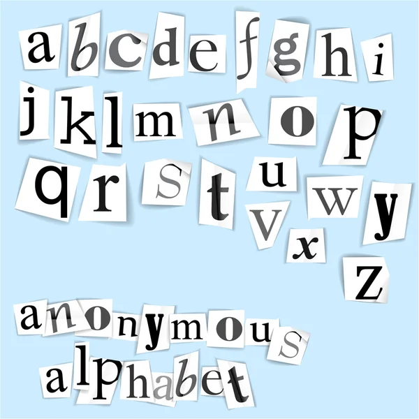 Анонимный алфавит — стоковый вектор