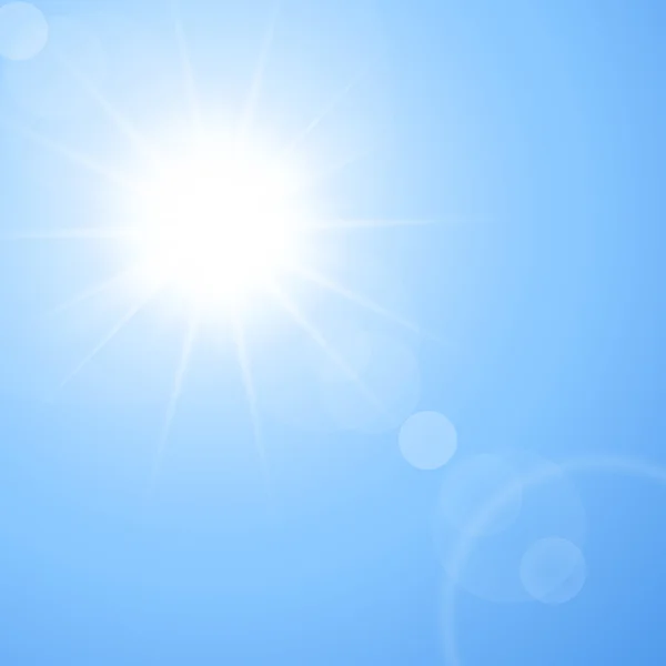 The hot summer sun - abstract vector background — Stock Vector