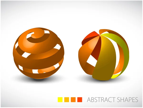 Абстрактні сфери з різнокольорових смуг — стоковий вектор