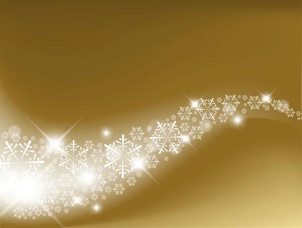 Golden Abstract Kerst achtergrond — Stockvector