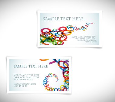 Modern business card templates clipart