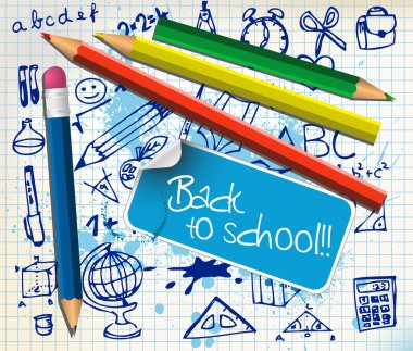 Back to school poster clipart