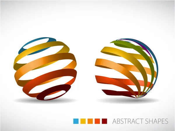 Collectie van abstracte bollen — Stockvector