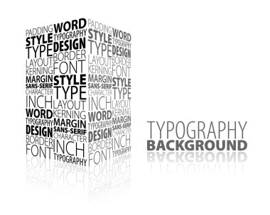 Abstract design and typography background