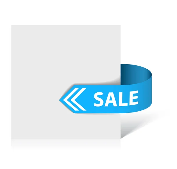 Prodej modrá stuha — Stockový vektor