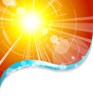 Background with hot summer sun clipart