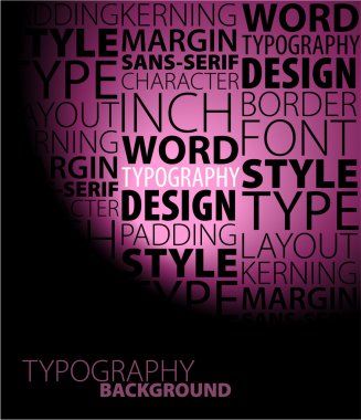 Abstract purple typography background clipart