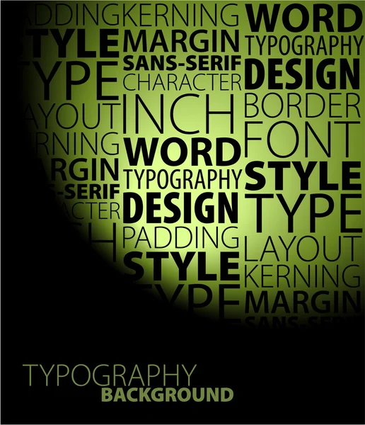 Design och typografi bakgrund — Stock vektor