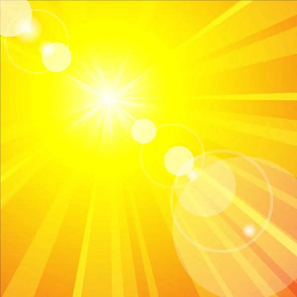Горячее летнее солнце — стоковый вектор