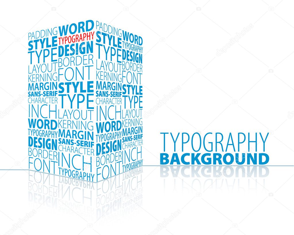 Abstract typography background