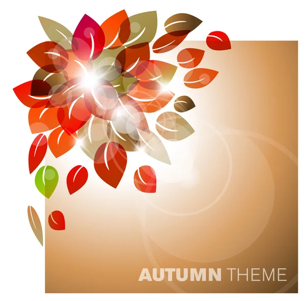 Folhas de outono fundo abstrato — Vetor de Stock