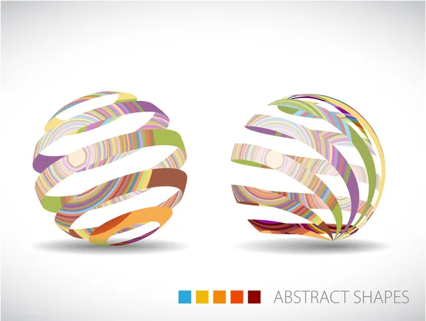 Collection of abstract spheres — Stock Vector