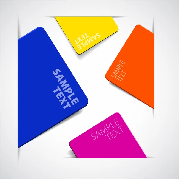 Verzameling van vector kleurrijke papieren kaarten — Stockvector