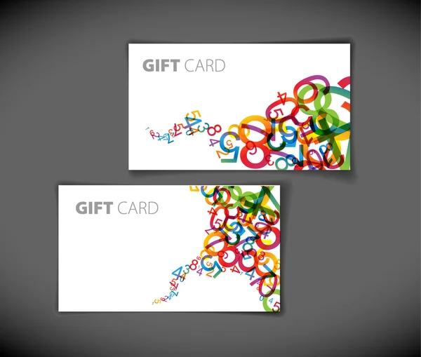 Modèles modernes de cartes-cadeaux — Image vectorielle