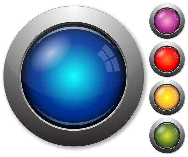 Szkło kolorowe przyciski — Wektor stockowy