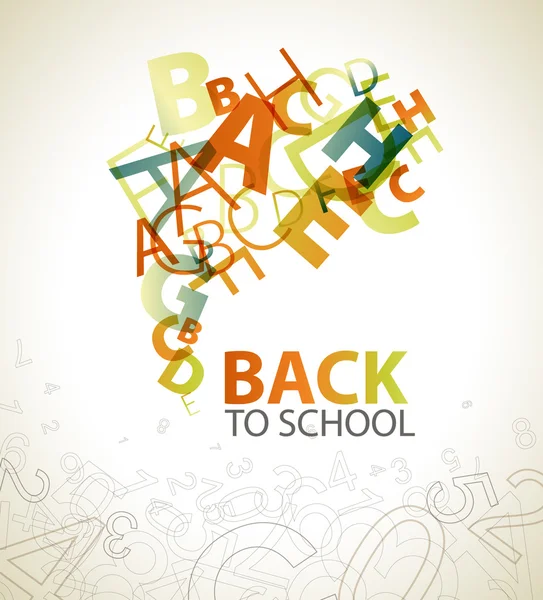 Hintergrund "zurück in die Schule" — Stockvektor