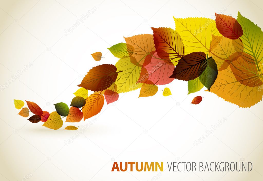 Fall abstract floral background