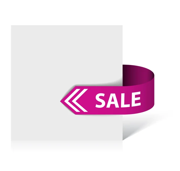 Försäljning purple ribbon - pil — Stock vektor