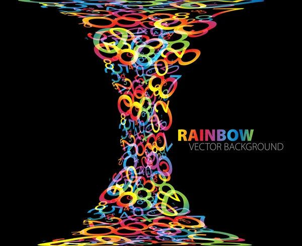 Rainbow színes számok — Stock Vector