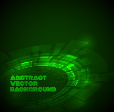 Abstract dark green technical background clipart