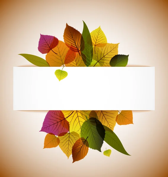 Foglie di autunno sfondo astratto — Vettoriale Stock