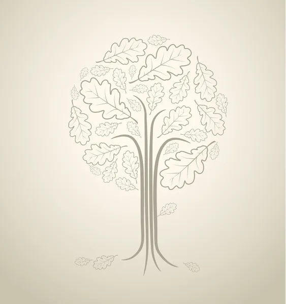 Vintage abstract tree — Stock Vector