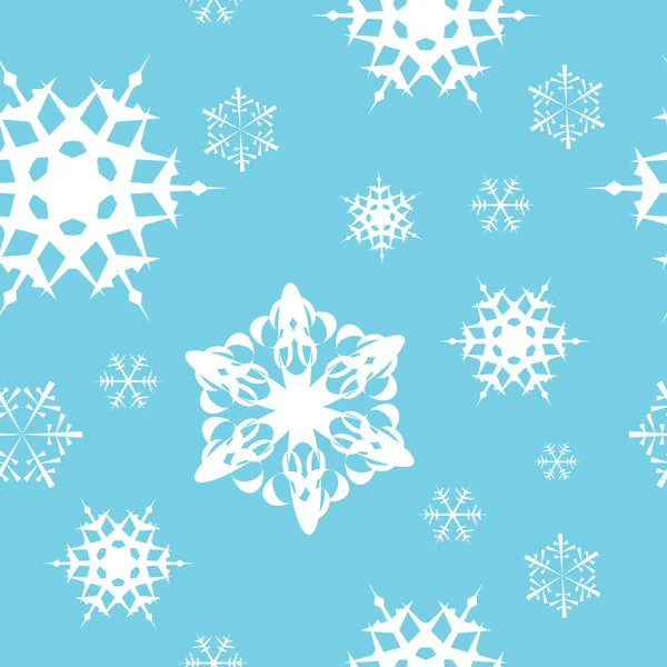 Winter - blue christmas seamless pattern — Stock Vector