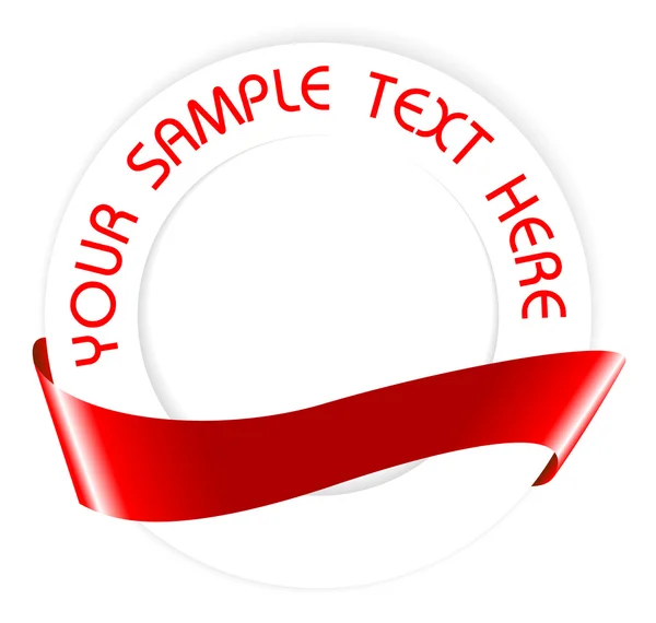 Sceau ou médaillon vide rouge simple — Image vectorielle