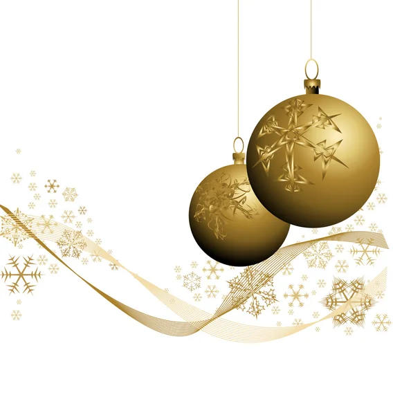 Zlatý Vánoční dekorace — Stockový vektor