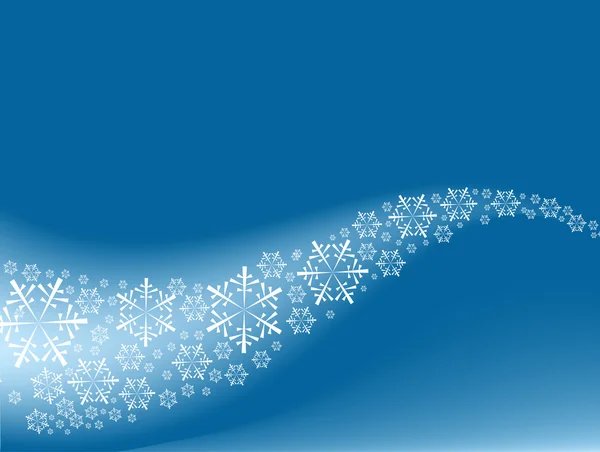 Vektor jul bakgrund med vita snöflingor — Stock vektor