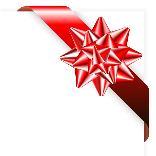 弓付きの赤いリボン — ストックベクタ