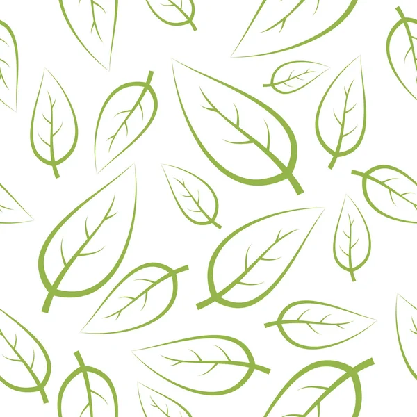 Textura de hojas verdes frescas — Vector de stock