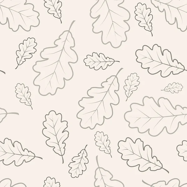 オークの葉のシームレスなパターン — ストックベクタ