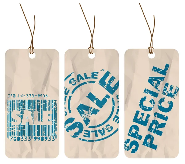 Set of sale paper tags — Stock Vector