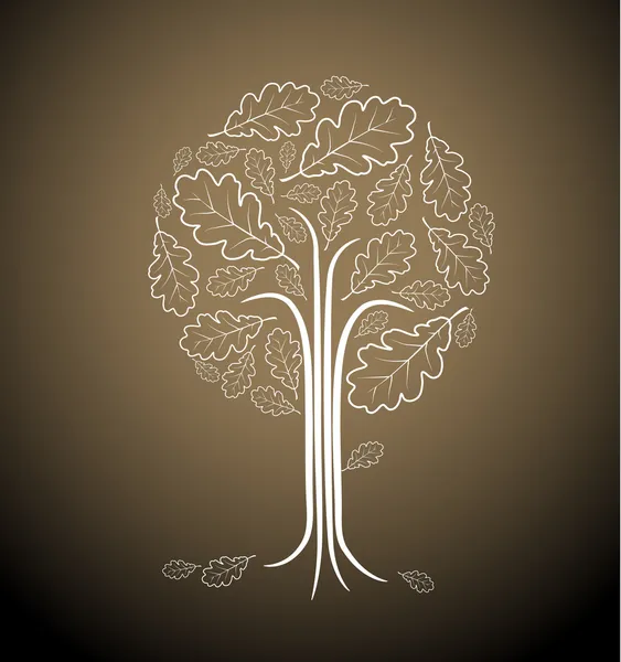Vintage abstract tree drawing — Stock Vector