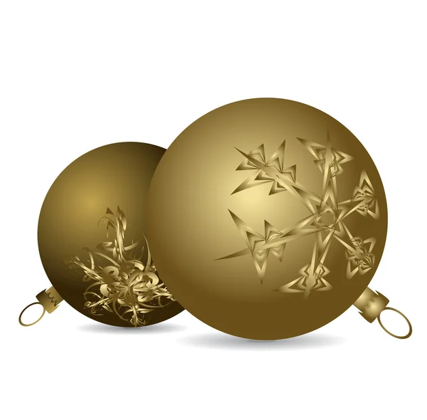Bombillas doradas de Navidad — Vector de stock