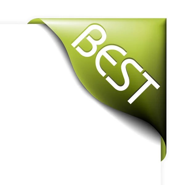 Ruban d'angle vert pour best-seller — Image vectorielle