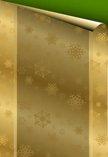 Julkort med gyllene papper — Stock vektor