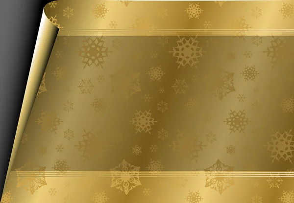Kartki świąteczne z złoty papier — Wektor stockowy