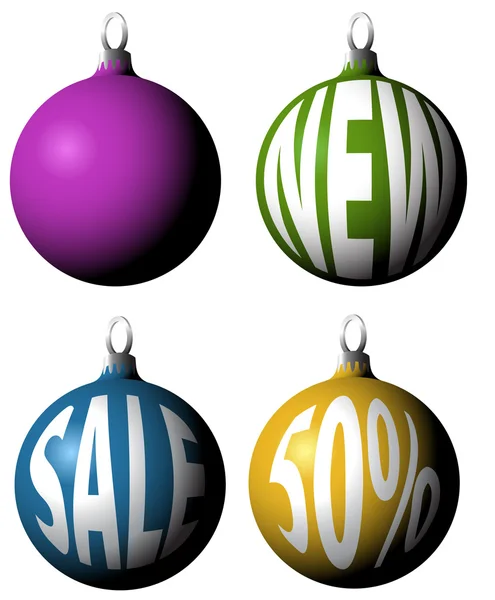 Conjunto de bulbos de Natal —  Vetores de Stock