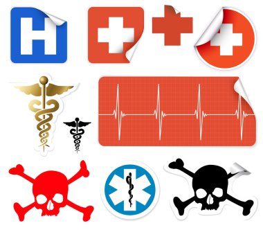 Set of various vector medical symbols clipart