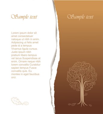 Vintage abstract tree drawing clipart